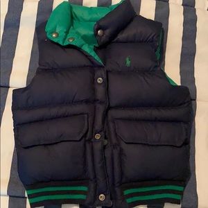 Reversible Bubble vest Blue/Green
